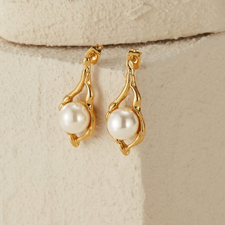 Cercei inox cu perle [13]