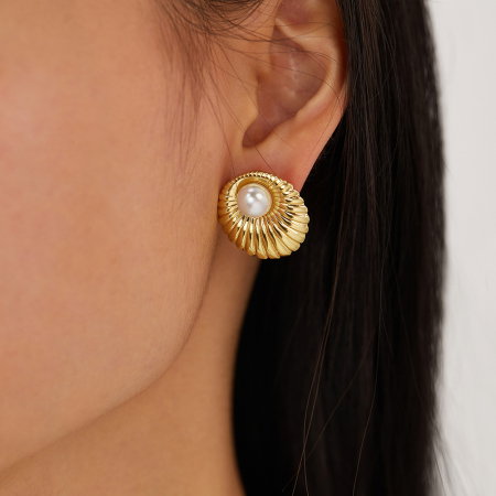 Cercei inox cu perle [3]