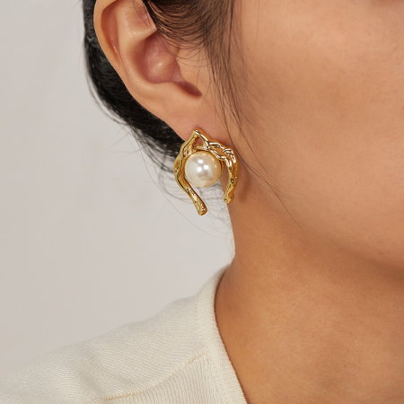 Cercei inox cu perle [3]