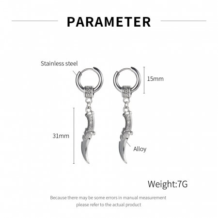 Cercei inox cu pumnal [4]