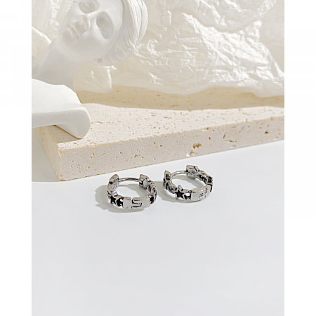 Cercei inox cu stelute [3]