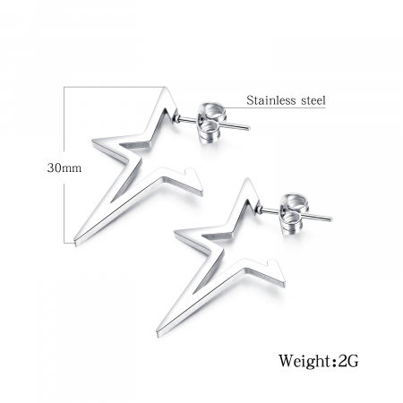 Cercei inox cu stelute [3]