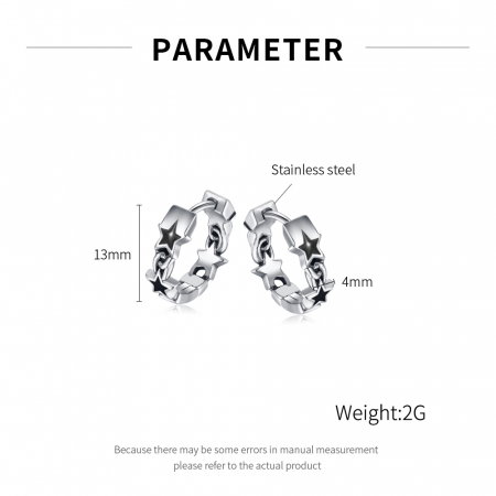 Cercei inox cu stelute [5]