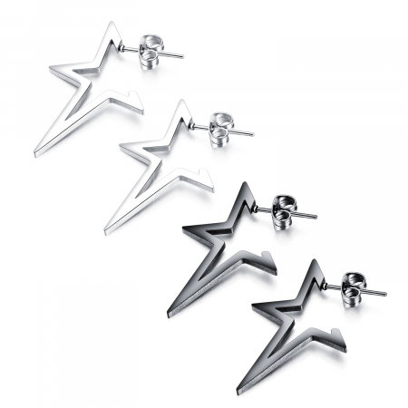 Cercei inox cu stelute [8]