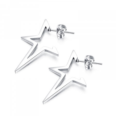 Cercei inox cu stelute [0]