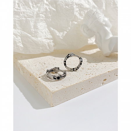 Cercei inox cu stelute [6]