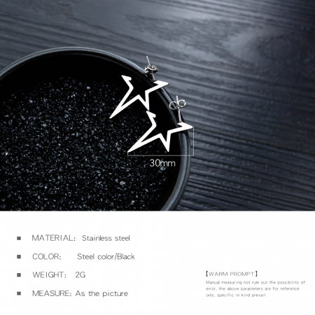 Cercei inox cu stelute [5]