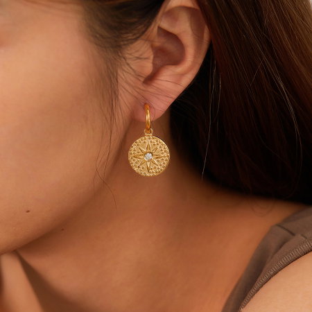 Cercei inox cu stelute si zirconii [6]