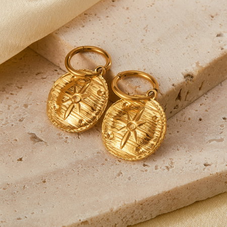 Cercei inox cu stelute si zirconii [2]