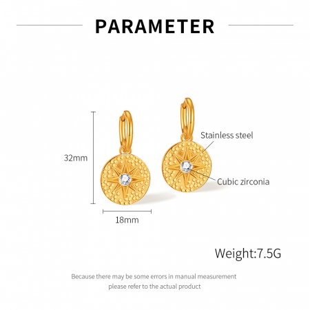 Cercei inox cu stelute si zirconii [11]