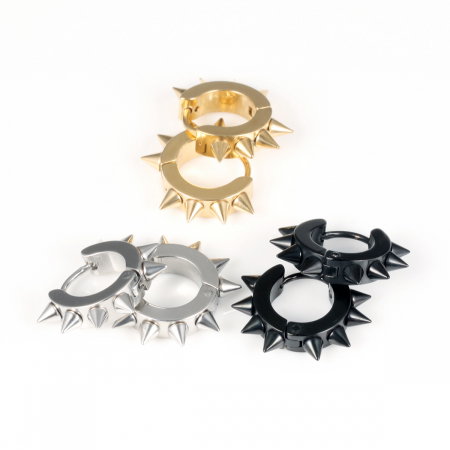 Cercei inox cu tepi [2]