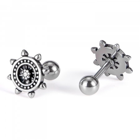 Cercei inox cu timona