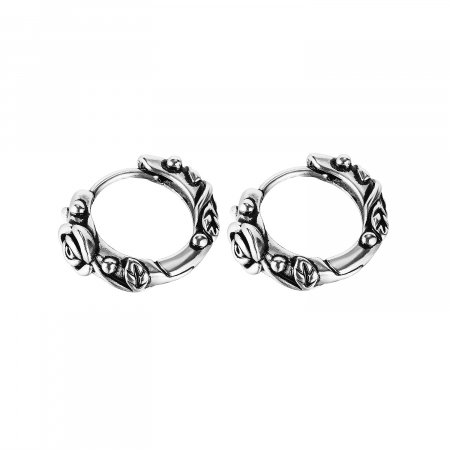 Cercei inox cu trandafiri