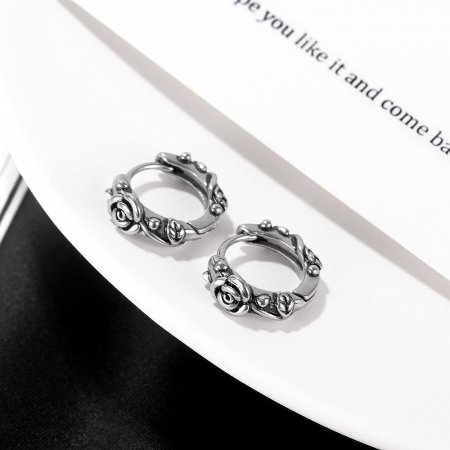 Cercei inox cu trandafiri [8]