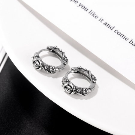 Cercei inox cu trandafiri [1]