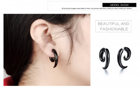 Cercei inox cu vinil [9]