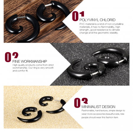 Cercei inox cu vinil [7]