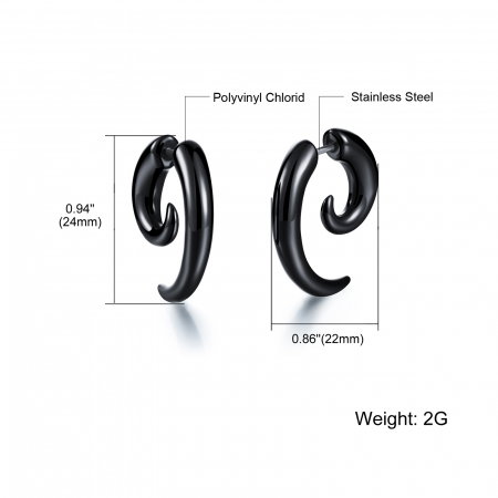 Cercei inox cu vinil [4]