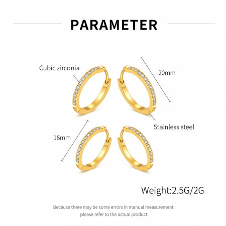 Cercei inox cu zirconii [8]