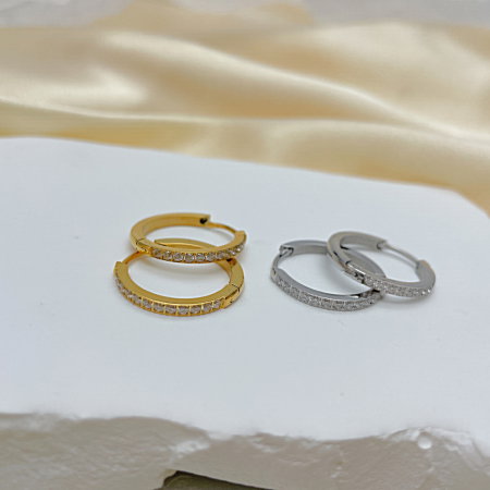 Cercei inox cu zirconii [4]