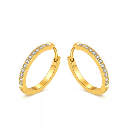 Cercei inox cu zirconii