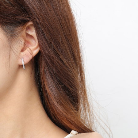 Cercei inox cu zirconii [5]