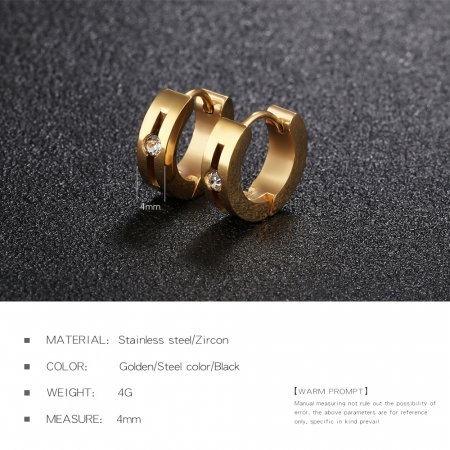 Cercei inox cu zirconiu [8]