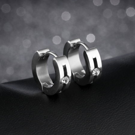 Cercei inox cu zirconiu [4]