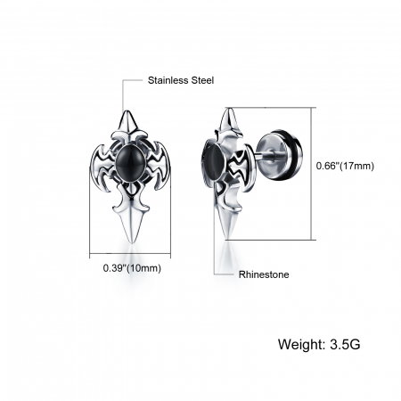 Cercei inox cu zirconiu [4]
