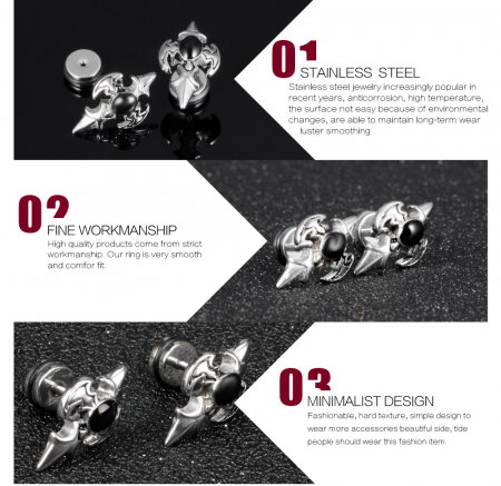 Cercei inox cu zirconiu [6]