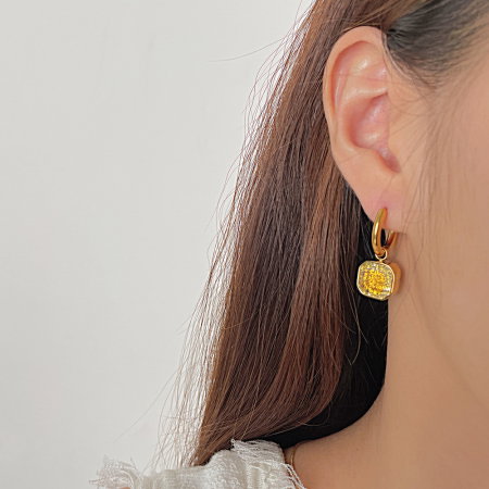 Cercei inox eleganti cu zirconii [1]