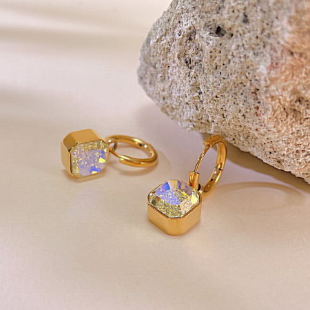 Cercei inox eleganti cu zirconii [2]