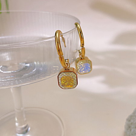 Cercei inox eleganti cu zirconii [3]