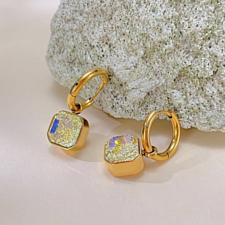 Cercei inox eleganti cu zirconii [6]