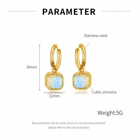 Cercei inox eleganti cu zirconii [9]