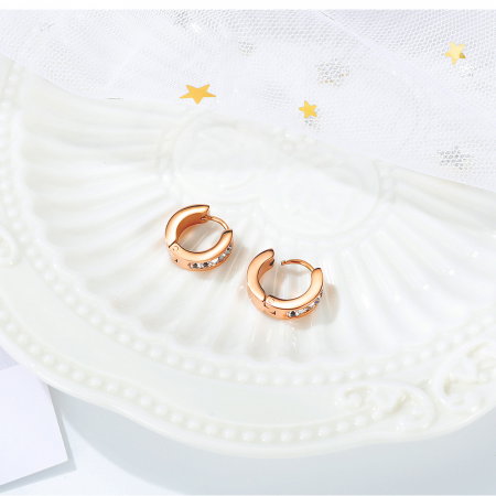 Cercei inox eleganti cu zirconii [9]