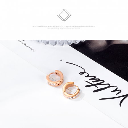 Cercei inox eleganti cu zirconii [8]