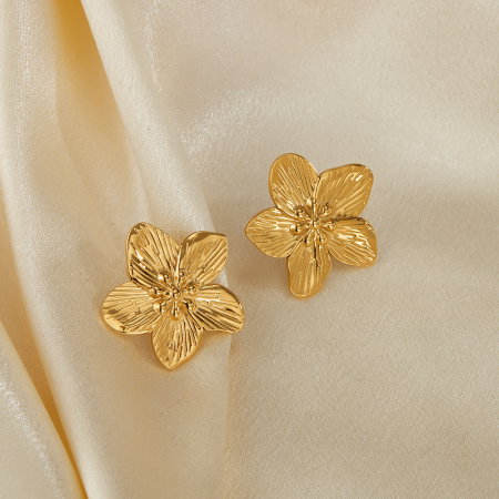 Cercei inox flori de cires [2]