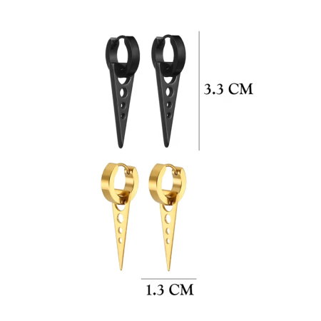 Cercei inox geometrici aurii [8]