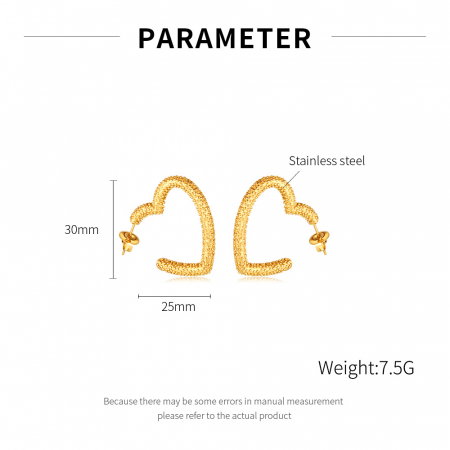Cercei inox inimioare  [12]