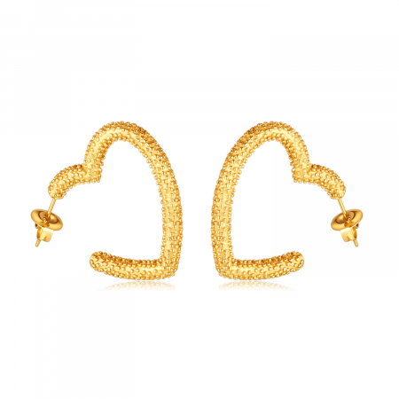 Cercei inox inimioare 