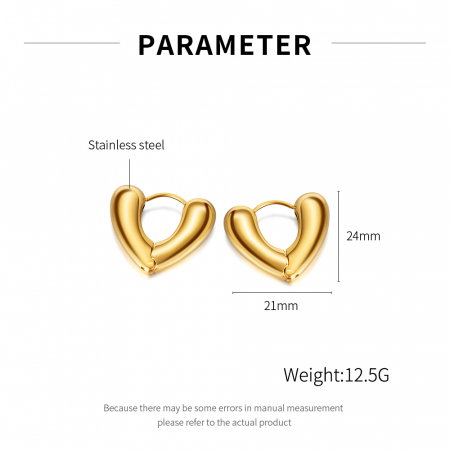 Cercei inox inimioare [5]