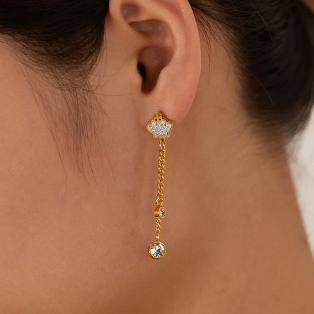 Cercei inox lungi cu zirconii [5]