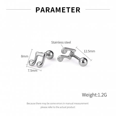 Cercei inox note muzicale [13]