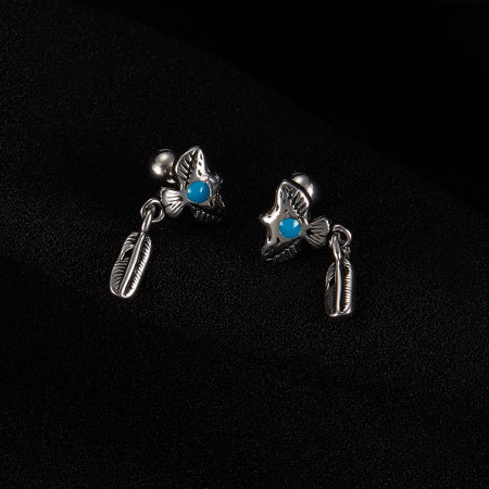 Cercei inox pana de vultur amerindian [1]