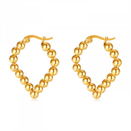 Cercei inox picatura cu bilute