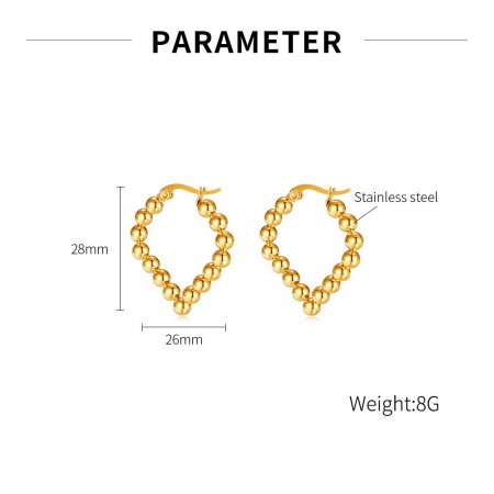 Cercei inox picatura cu bilute [7]