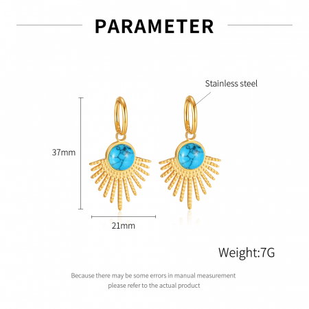 Cercei inox planeta albastra [12]