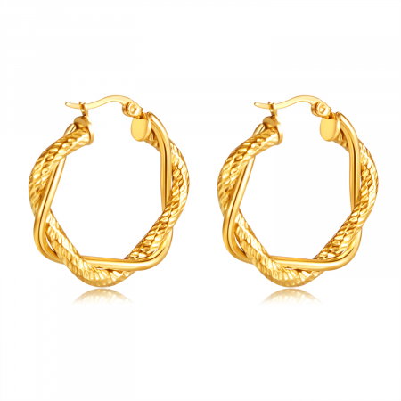 Cercei inox rasuciti