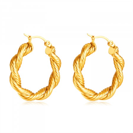 Cercei inox rasuciti 